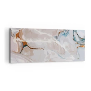 Quadro su tela - Stampe su Tela - Meandri blu sotto il bianco - 100x40 cm