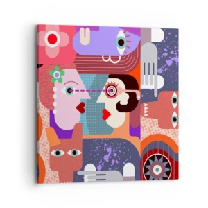 Quadro su tela - Stampe su Tela - Faccia a faccia - 70x70 cm