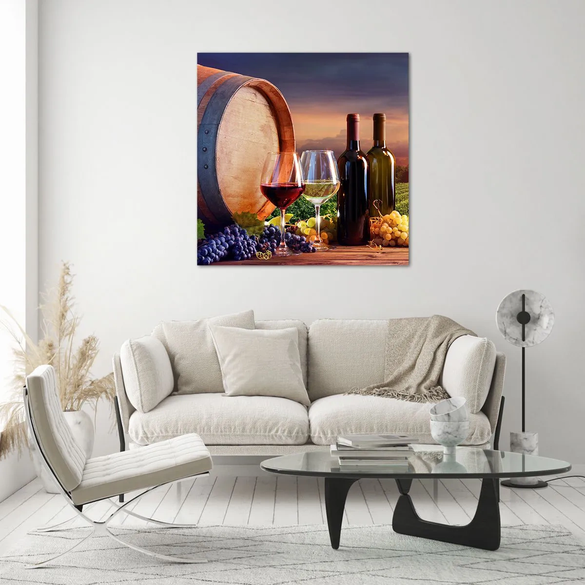 Quadro su vetro - Qui la vita ha gusto - 30x30 cm