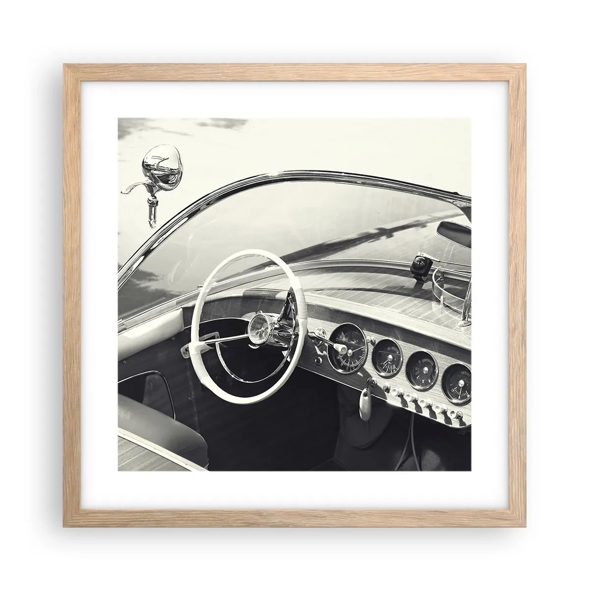 Poster in cornice rovere chiaro - Il ricco e il povero - 40x40 cm