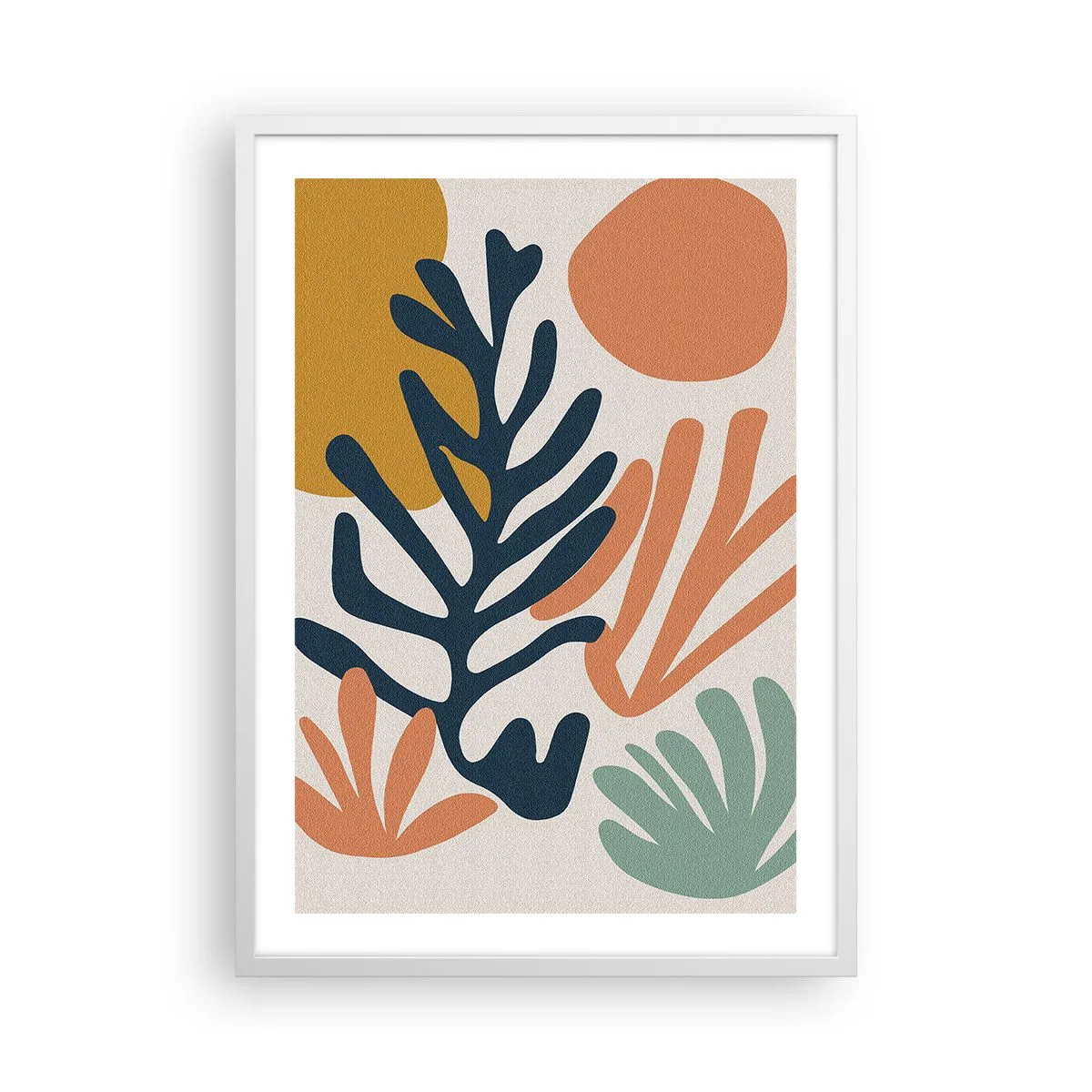Poster in cornice bianca - Mare di coralli - 50x70 cm