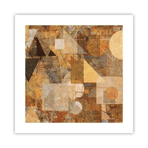 Poster - Studio cubista in marrone - 40x40 cm