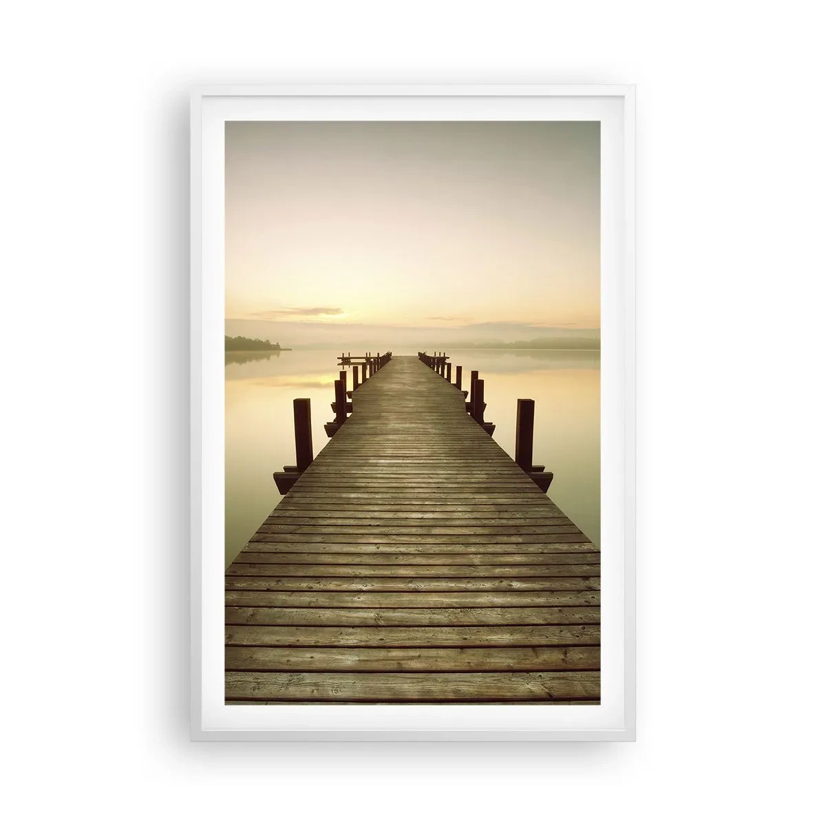 Poster in cornice bianca - Aurora, alba, luce - 61x91 cm