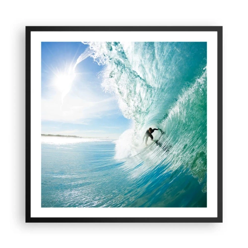 Poster in cornice nera - Sempre sull'onda - 60x60 cm