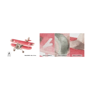 Campione di Fotomurale Premium Canvas - Pronto a volare alto - Aereo, Bambini, Vintage ▾ - 100x30 cm
