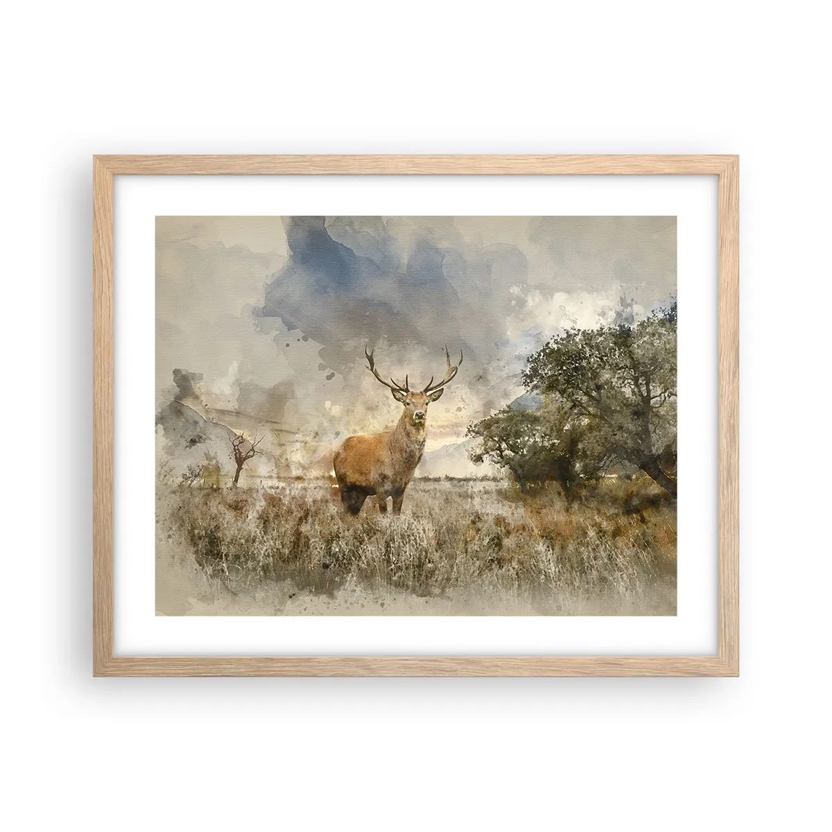 Poster in cornice rovere chiaro - Dignità - forza - maestosità - 50x40 cm