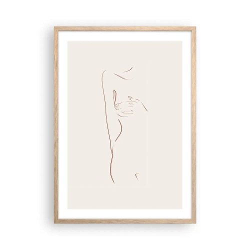 Poster in cornice rovere chiaro - La forma del desiderio - 50x70 cm
