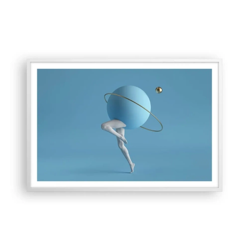 Poster in cornice bianca - E i pianeti folleggiano - 91x61 cm