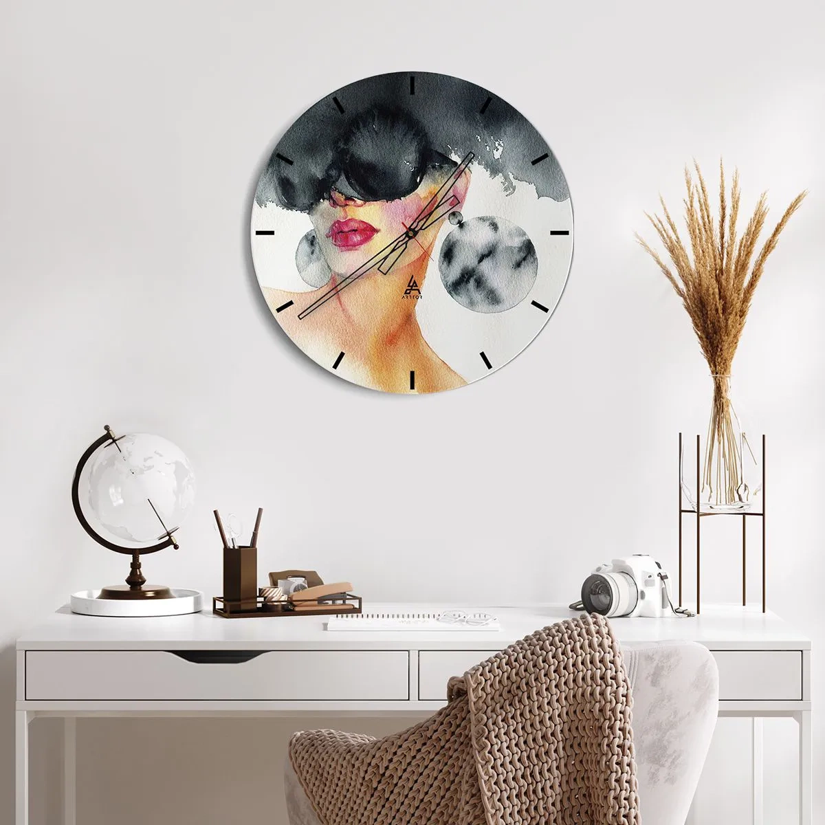 Orologio da parete - Orologio in Vetro - Il segreto dell'eleganza - 30x30 cm