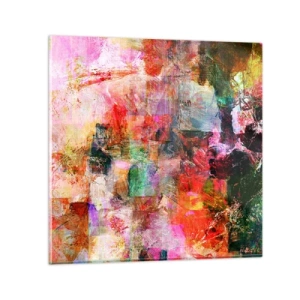 Quadro su vetro - Viaggio attraverso le rose - 30x30 cm
