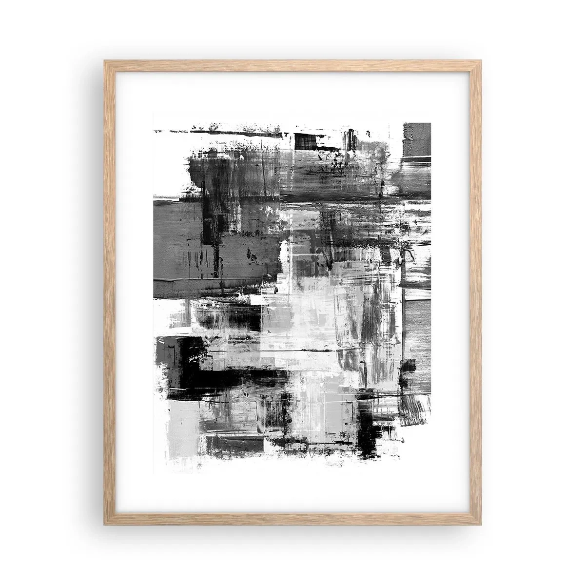 Poster in cornice rovere chiaro - Il grigio è bello - 40x50 cm