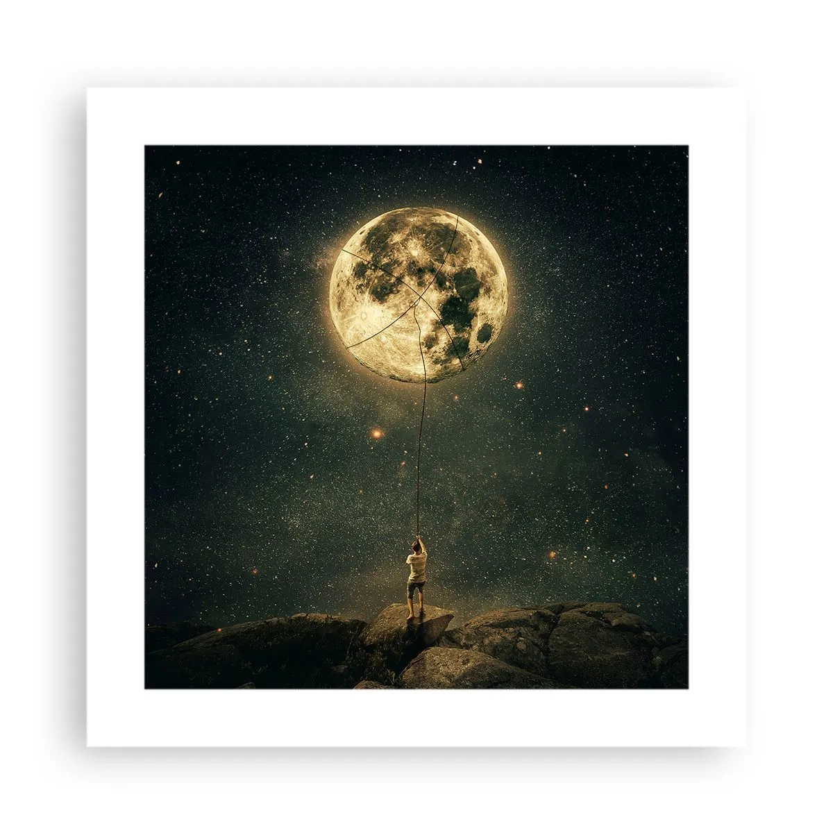 Poster - Chi ha rubato la luna - 40x40 cm