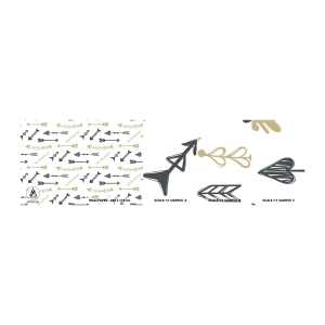 Campione di Fotomurale Adesivo Deluxe Sticker - Il sogno dell'arciere - Astrazione, Freccia, Boho - 100x30 cm