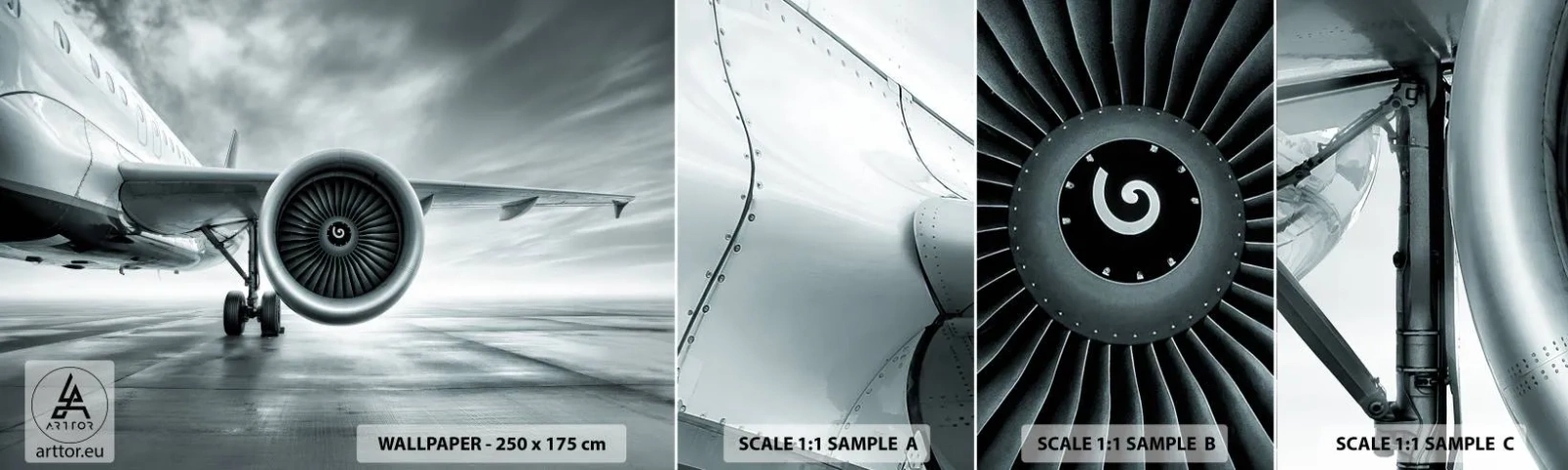 Campione di Fotomurale Adesivo Deluxe Sticker - C'è la forza! - Aereo, Viaggio, Attività commerciale - 100x30 cm