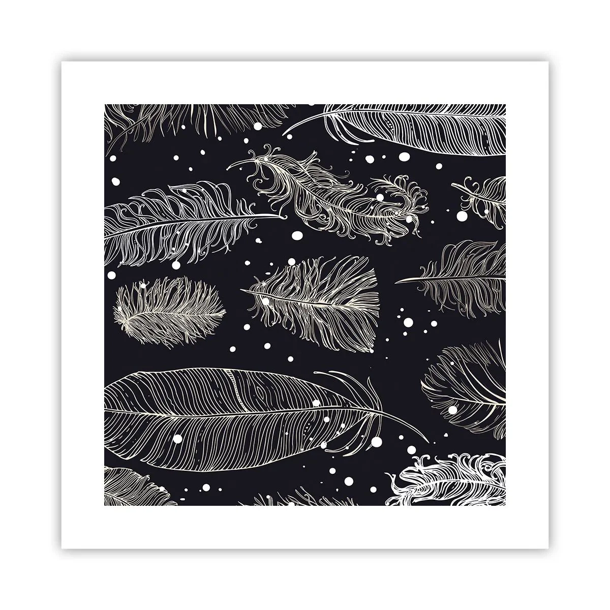 Poster - Pizzo piumato - 40x40 cm