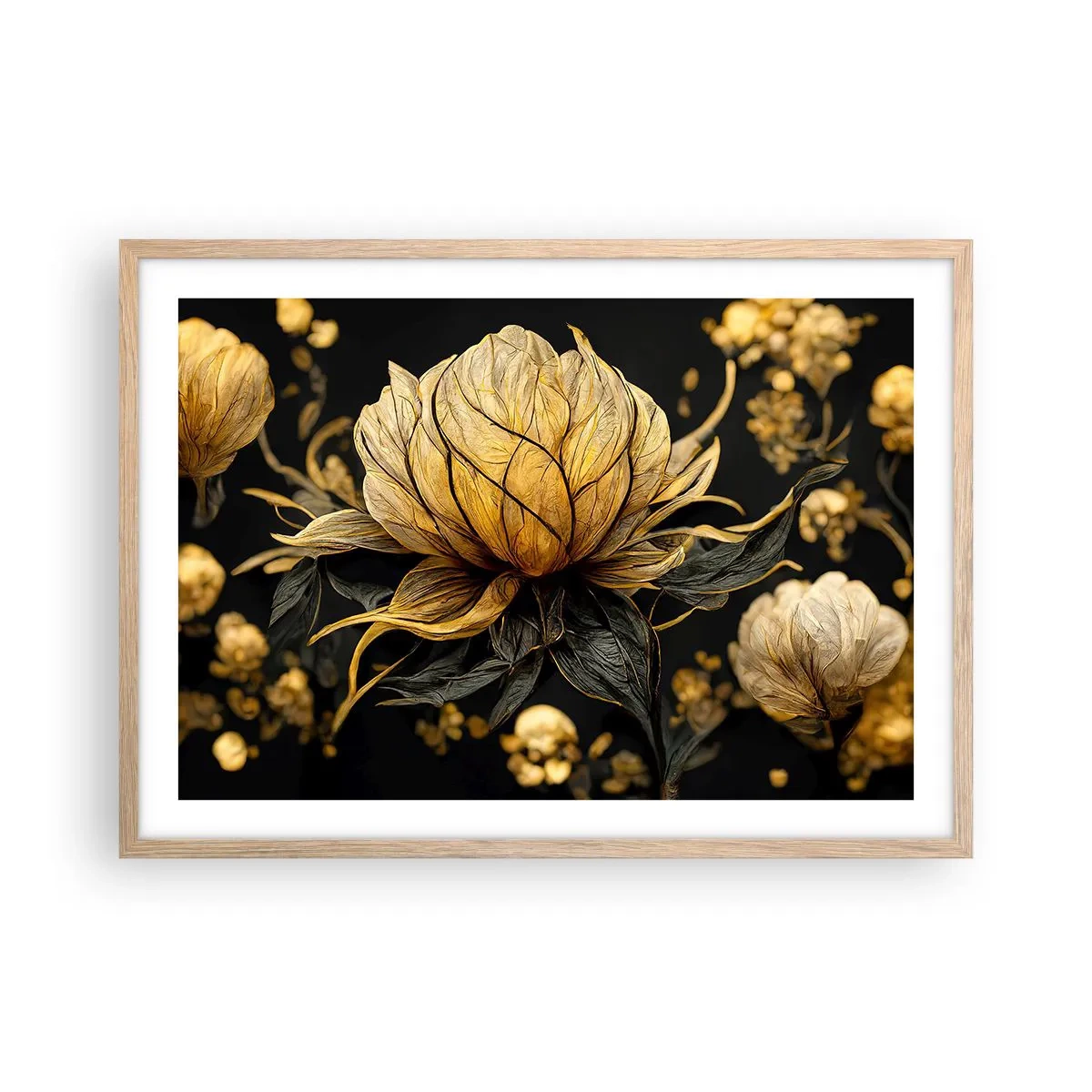 Poster in cornice rovere chiaro - Delicata fragilità - 70x50 cm