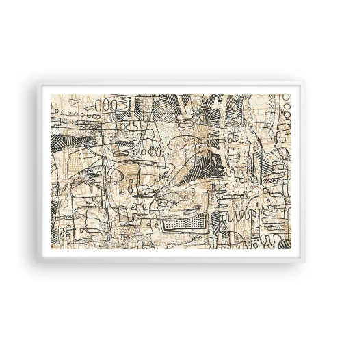 Poster in cornice bianca - In attesa di essere decifrato - 91x61 cm