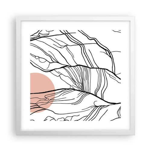 Poster in cornice bianca - Nella rete dei rami - 40x40 cm