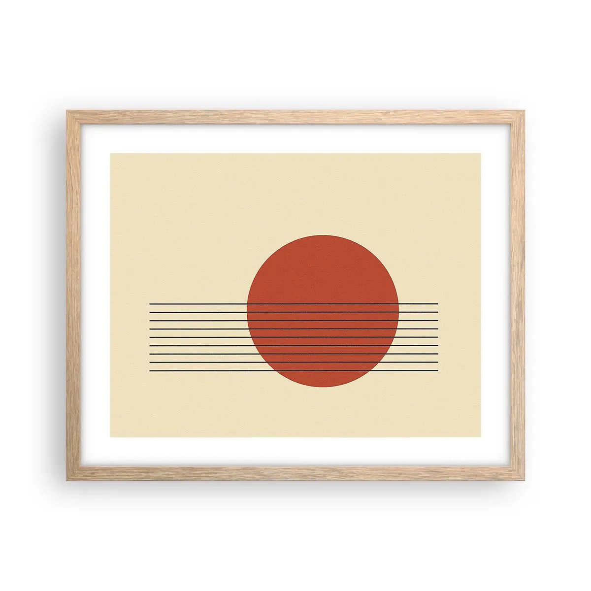 Poster in cornice rovere chiaro - Nel cerchio e oltre - 50x40 cm