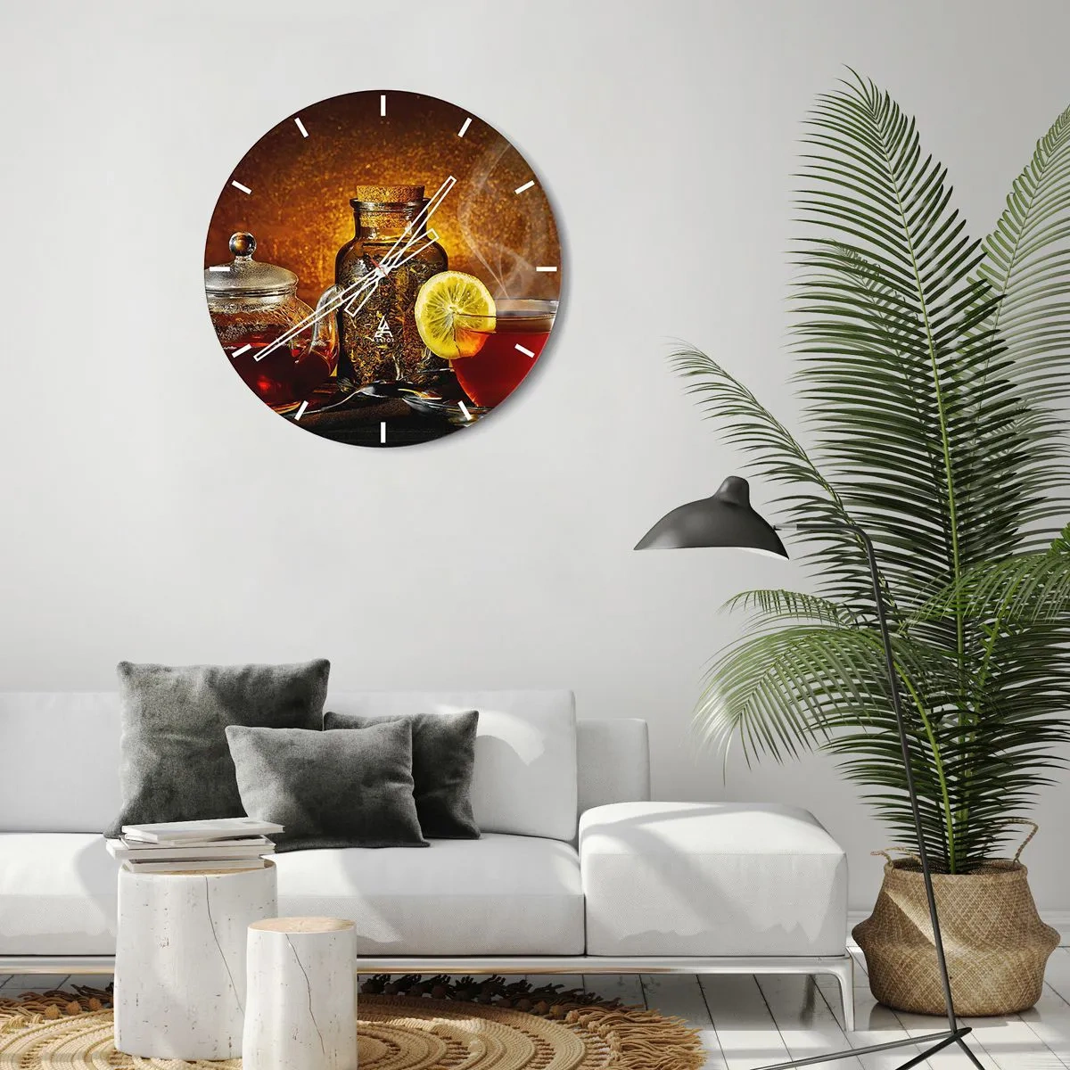Orologio da parete - Orologio in Vetro - Nello stile dei maestri olandesi - 40x40 cm