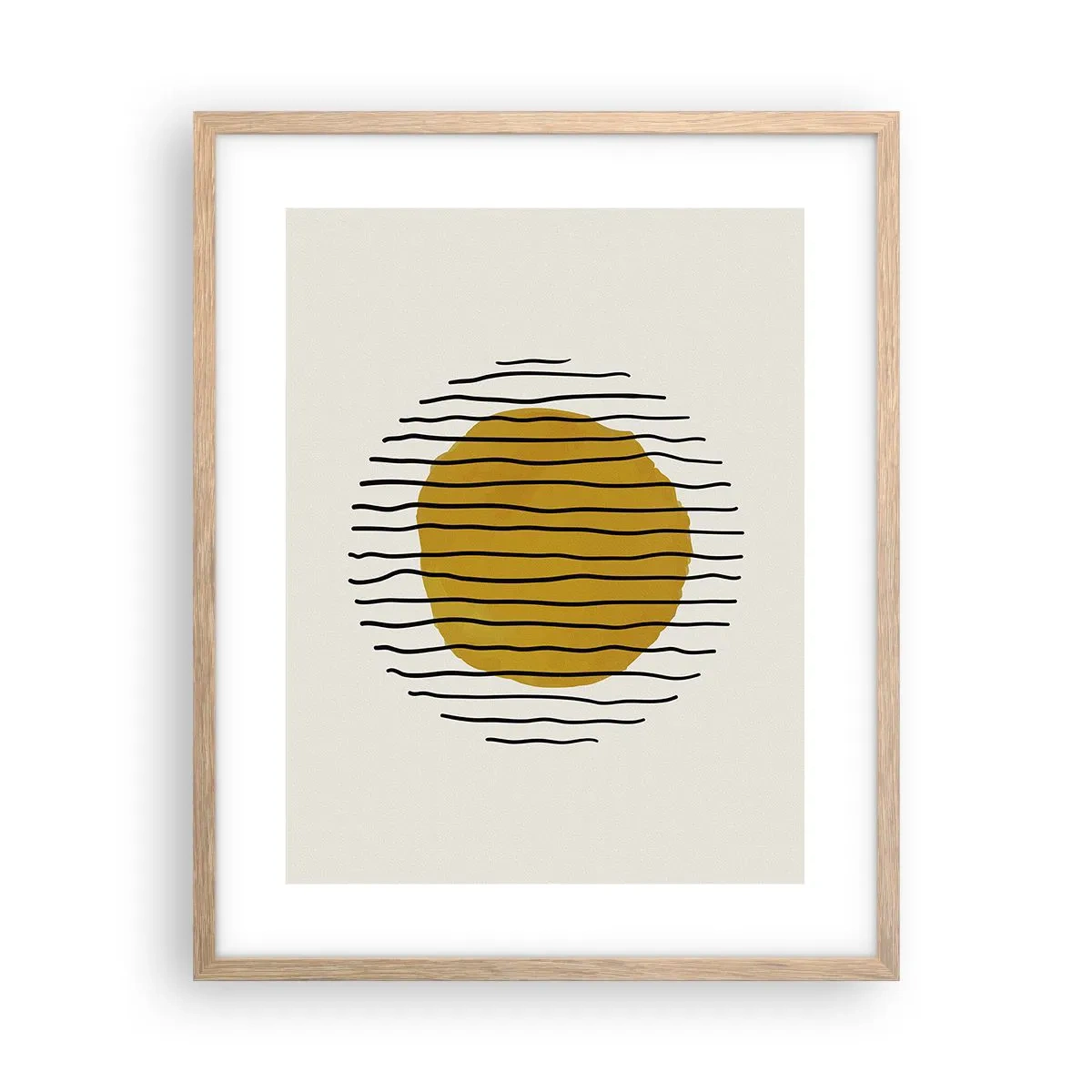 Poster in cornice rovere chiaro - Astrazione fremente di calore - 40x50 cm