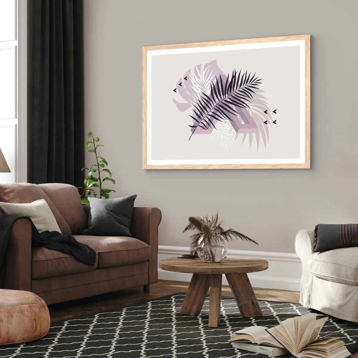 Poster in cornice rovere chiaro - L'ombra dell'ombra - 91x61 cm