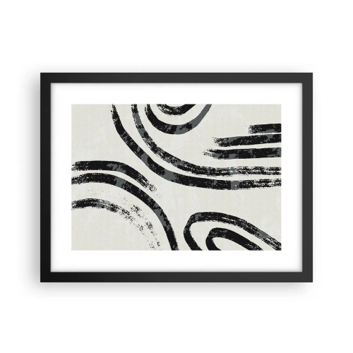 Poster in cornice nera - Interrotto a metà - 40x30 cm