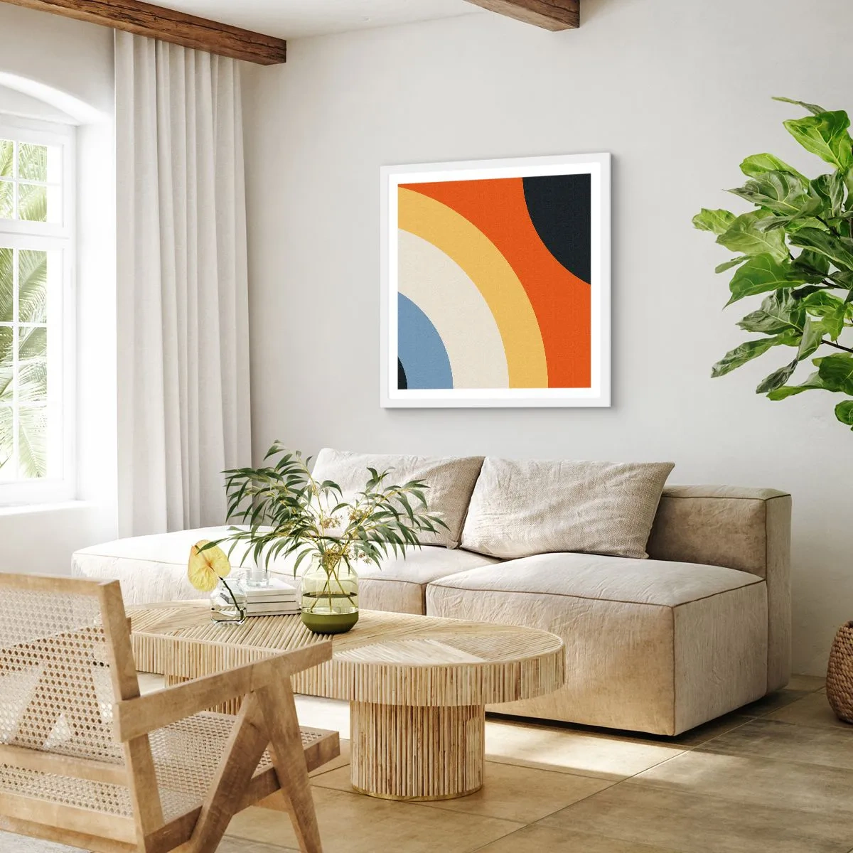 Poster in cornice bianca - Verso di se - 30x30 cm