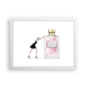 Poster in cornice bianca - L'essenza della femminilità - 40x30 cm