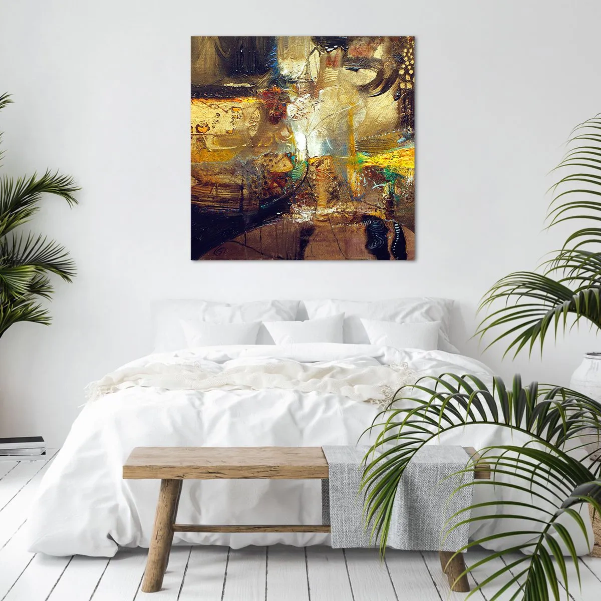 Quadro su tela - Stampe su Tela - Freddo, più caldo, bollente - 60x60 cm