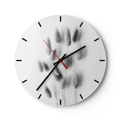 Orologio da parete - Orologio in Vetro - Erba soffice - 40x40 cm