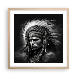 Poster in cornice rovere chiaro - Capo e guerriero - 50x50 cm