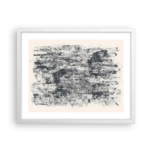 Poster in cornice bianca - Composizione nebbiosa - 50x40 cm