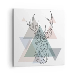 Quadro su tela - Stampe su Tela - Nel bosco geometrico - 60x60 cm