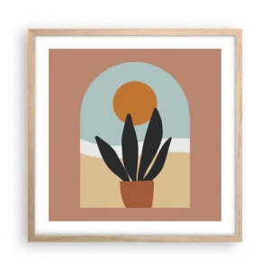 Poster in cornice rovere chiaro - Piccole gioie - 50x50 cm