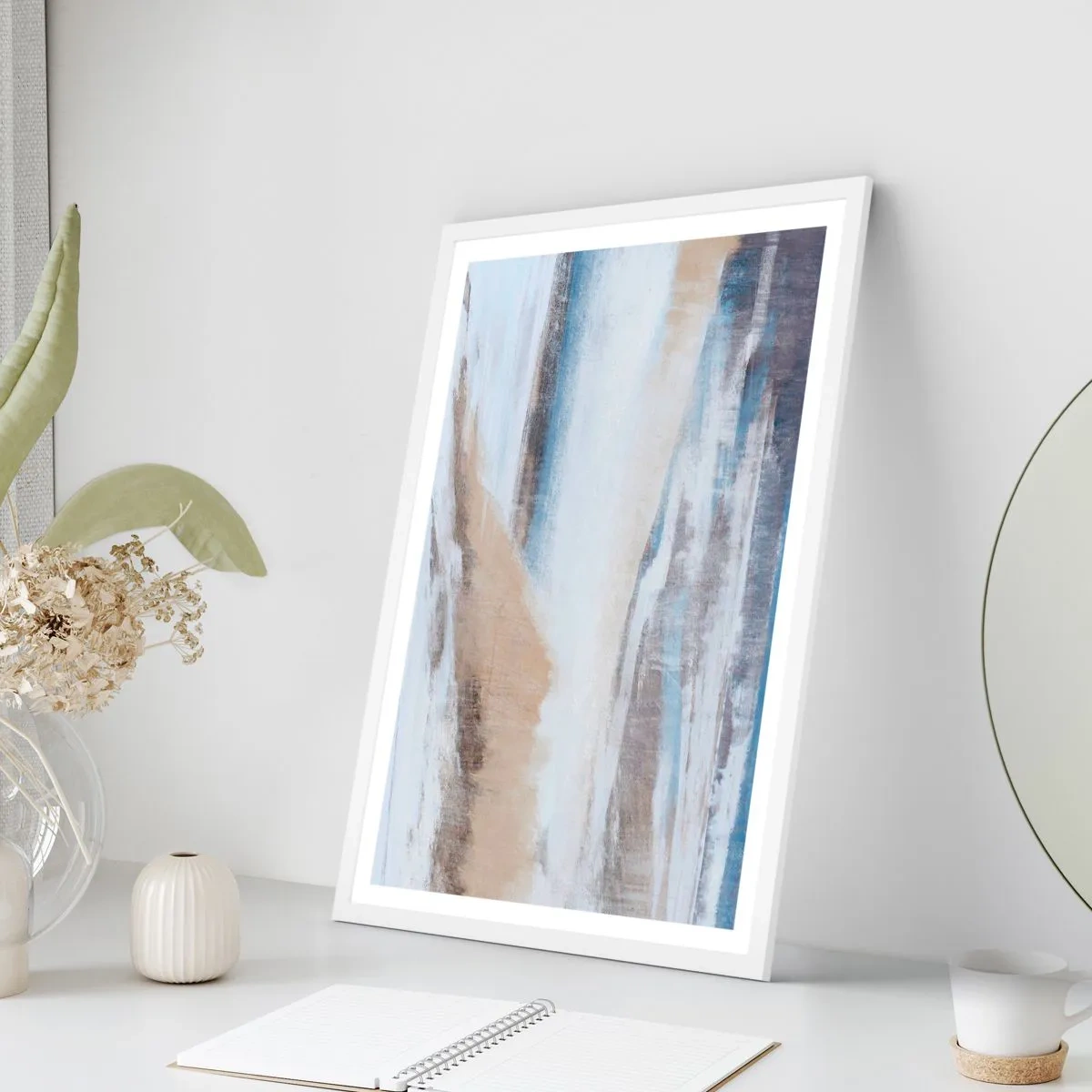 Poster in cornice bianca - Composizione invernale - 61x91 cm