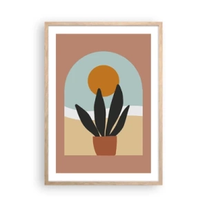 Poster in cornice rovere chiaro - Piccole gioie - 50x70 cm