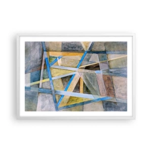 Poster in cornice bianca - Dritto o obliquo? - 70x50 cm