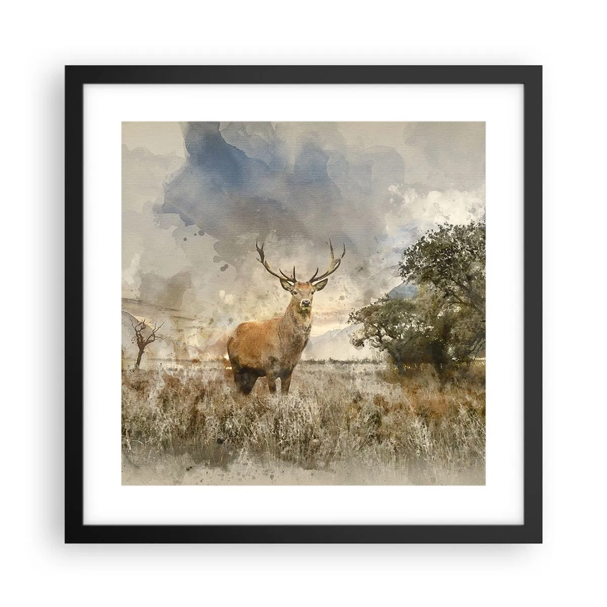 Poster in cornice nera - Dignità - forza - maestosità - 40x40 cm