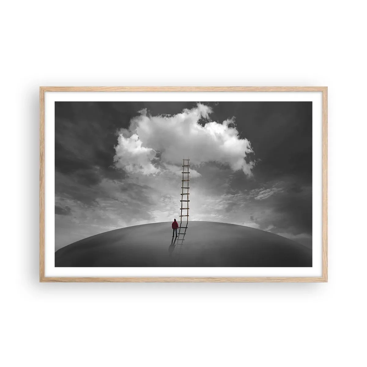 Poster in cornice rovere chiaro - Tutto è possibile - 91x61 cm