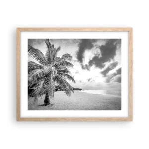 Poster in cornice rovere chiaro - Quando hai nostalgia della solitudine... - 50x40 cm