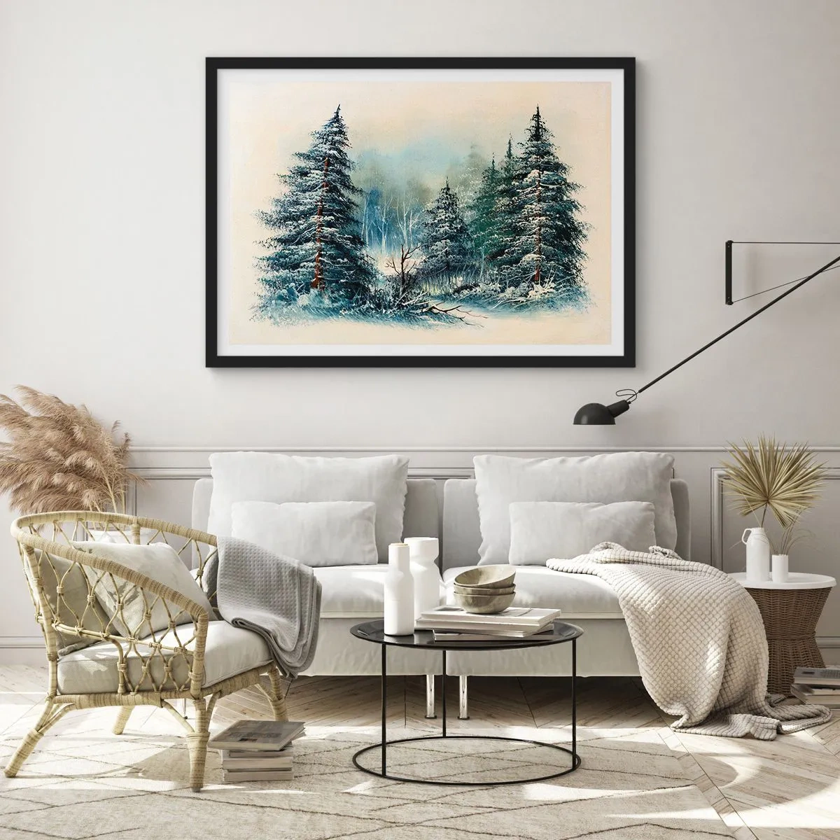 Poster in cornice nera - Pronti al Natale - 50x40 cm