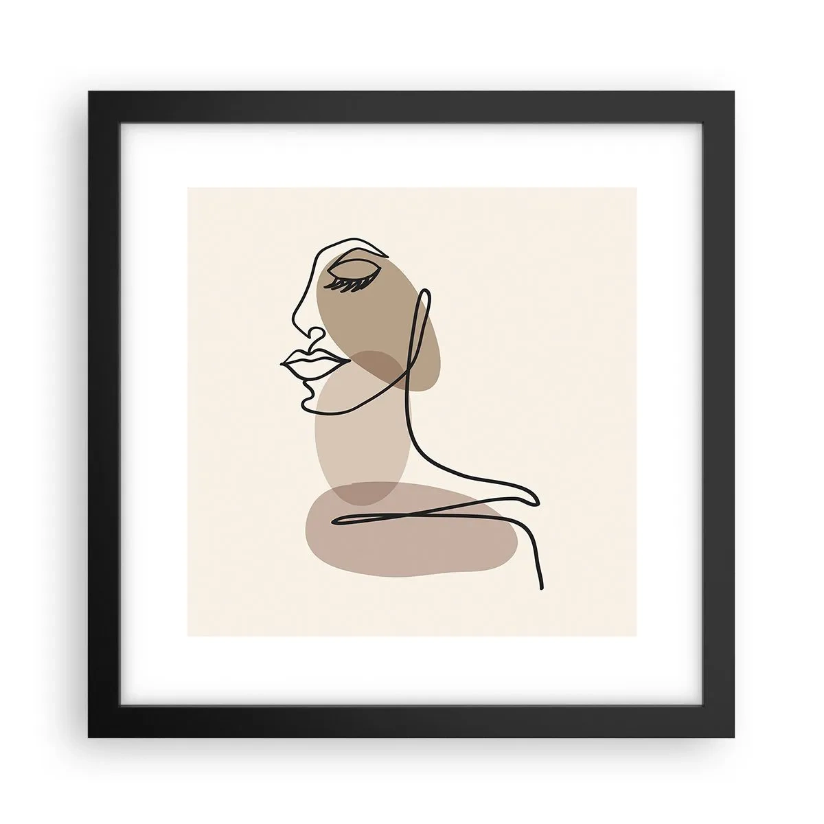 Poster in cornice nera - La linea sicura della bellezza - 30x30 cm