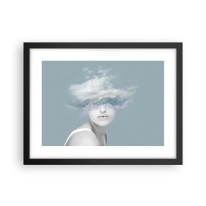 Poster in cornice nera - Con la testa tra le nuvole - 40x30 cm