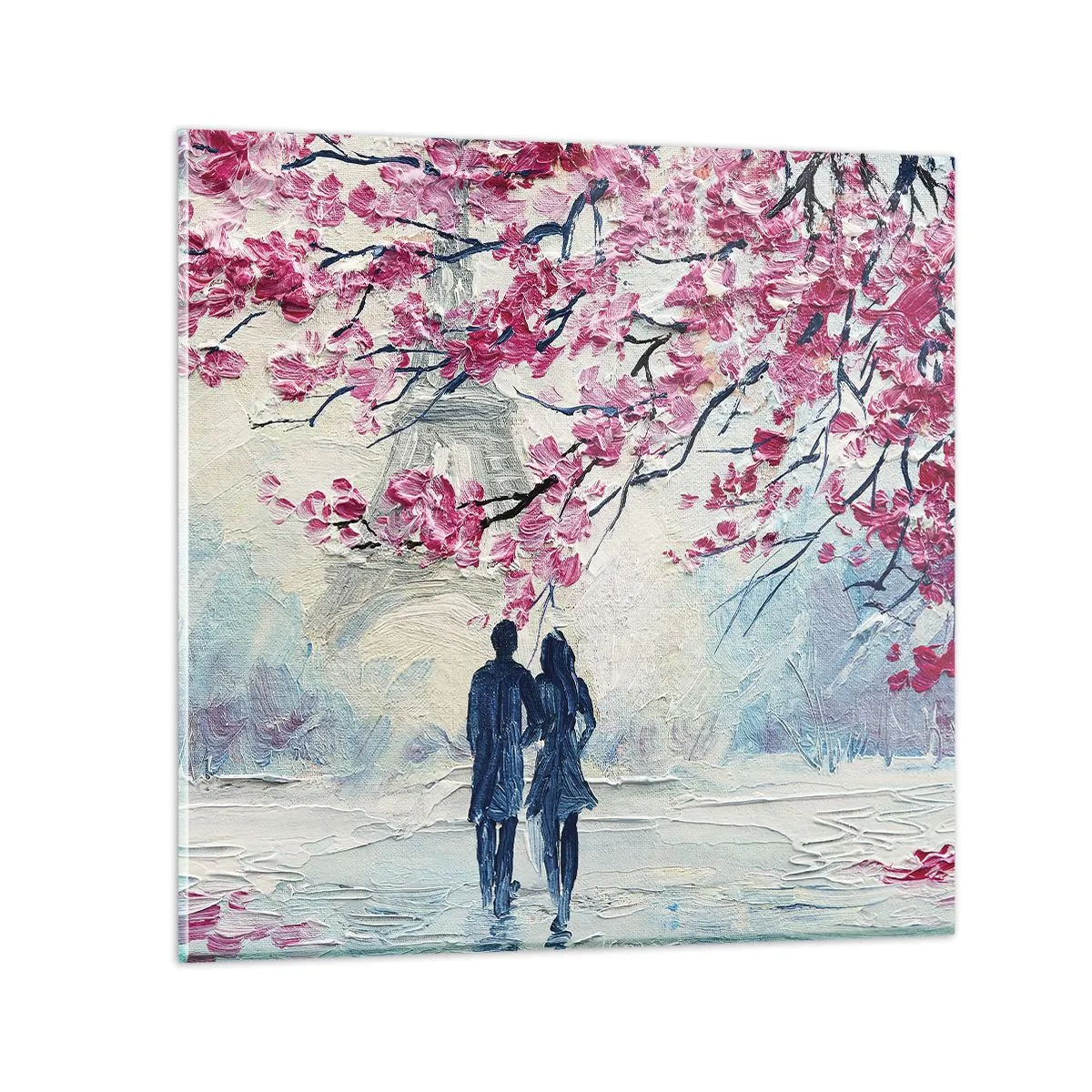 Quadro su vetro - Passeggiata romantica - 40x40 cm