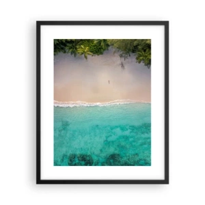 Poster in cornice nera - Spiaggia del paradiso - 40x50 cm