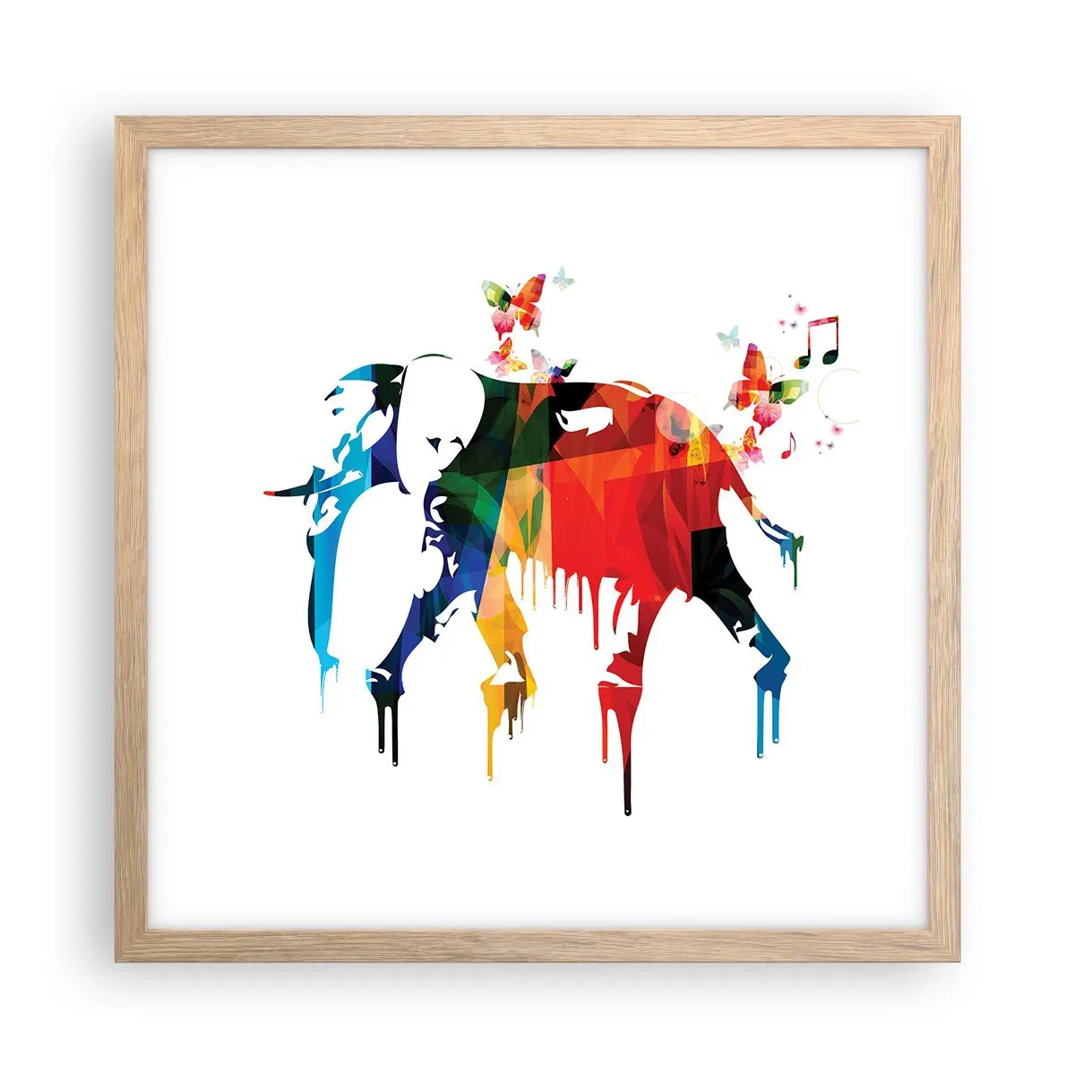 Poster in cornice rovere chiaro - Ognuno può ballare - 40x40 cm
