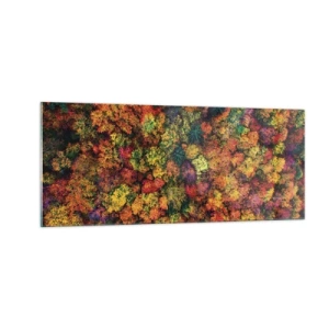 Quadro su vetro - Il bouquet degli alberi d'autunno - 100x40 cm