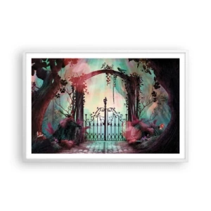 Poster in cornice bianca - Il giardino dei misteri - 91x61 cm