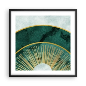 Poster in cornice nera - Un altro sistema solare - 50x50 cm